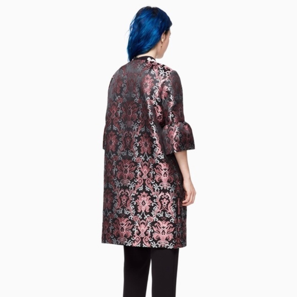 Kate Spade Finer Things Tapestry Jacquard Jacket – Size 14 – Metallic Blue/Pink - Picture 2 of 13